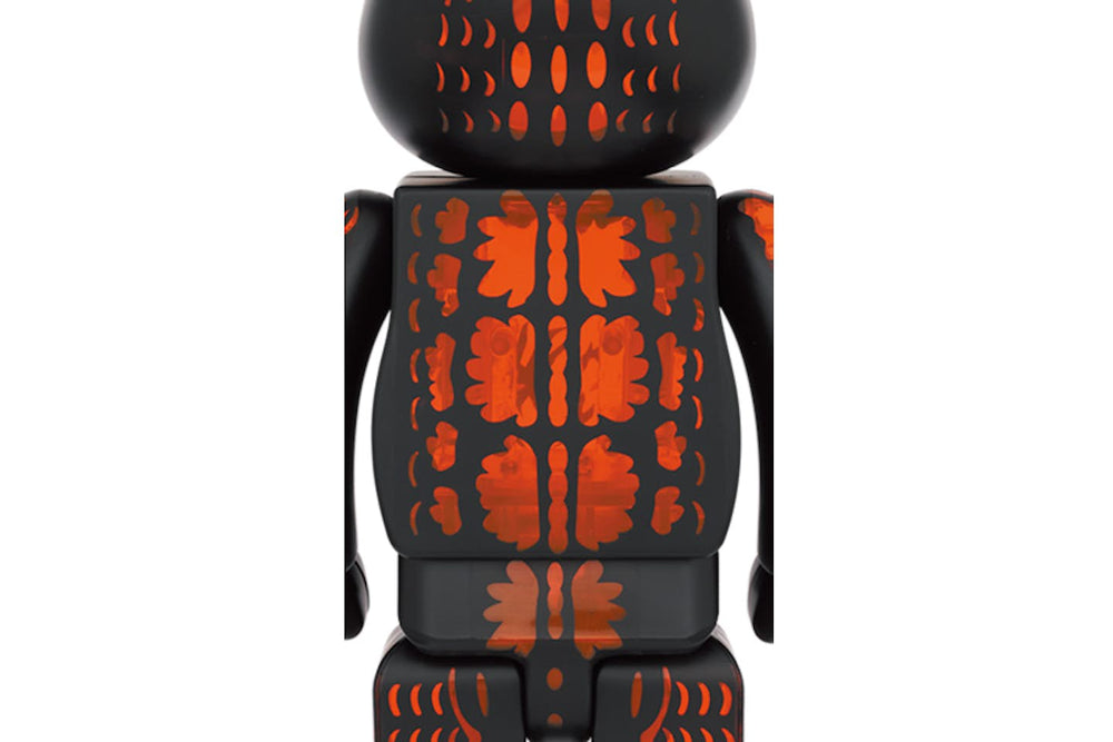 Bearbrick Godzilla vs. Destoroyah Meltdown Figure Set - 100% & 400%, Clear Orange