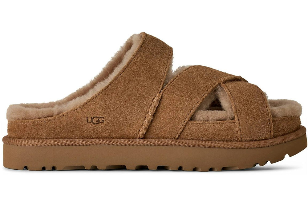 UGG Greenport Cross Strap Slide - Chestnut (Women)