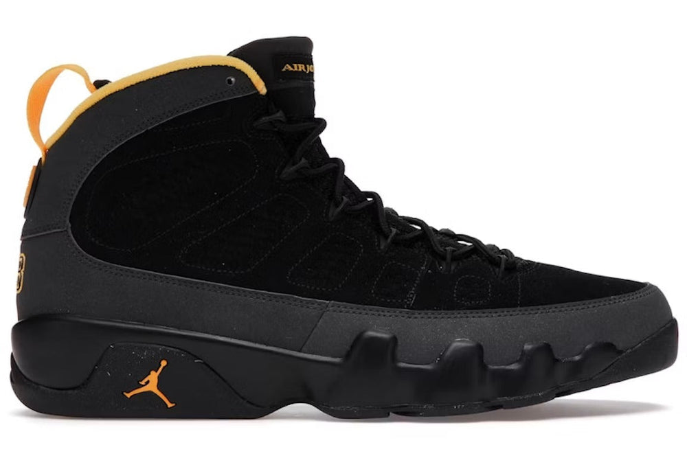 Air Jordan 9 Retro Dark Charcoal University Gold