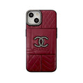 Leather CC Phone Case with Diamond-Detail Embellishment product image 1, provided for visual reference and product detail