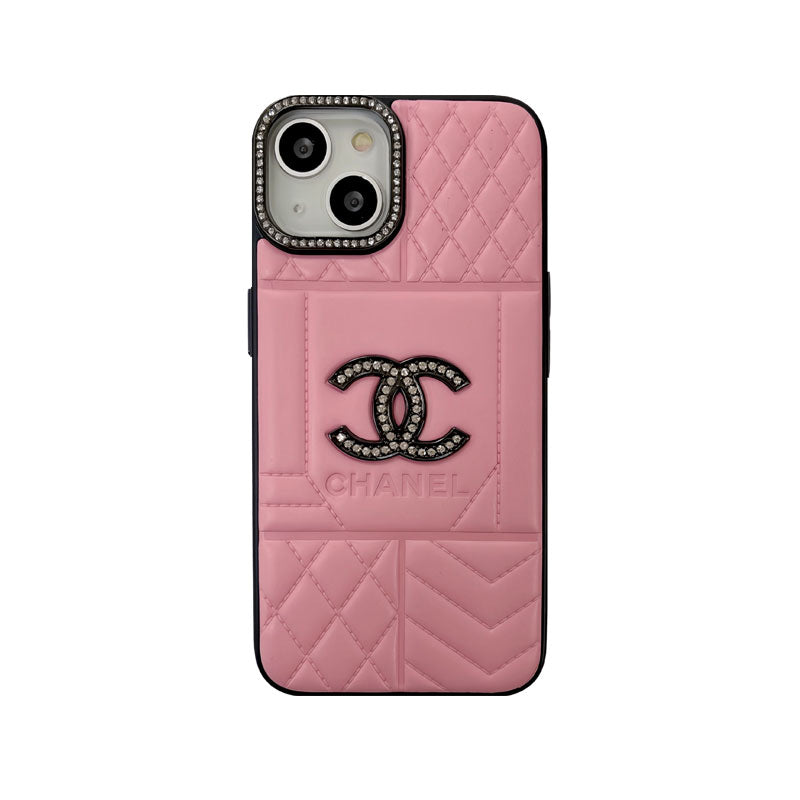 Leather CC Phone Case with Diamond-Detail Embellishment product image 1, provided for visual reference and product detail