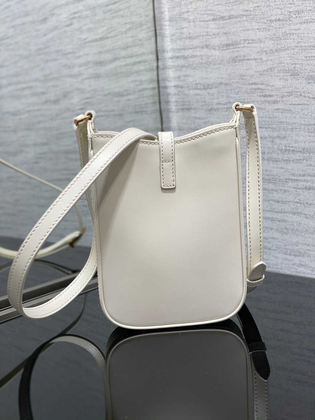 YSL Le 5 a 7 Mini White Bag product image 3, provided for visual reference and product detail review