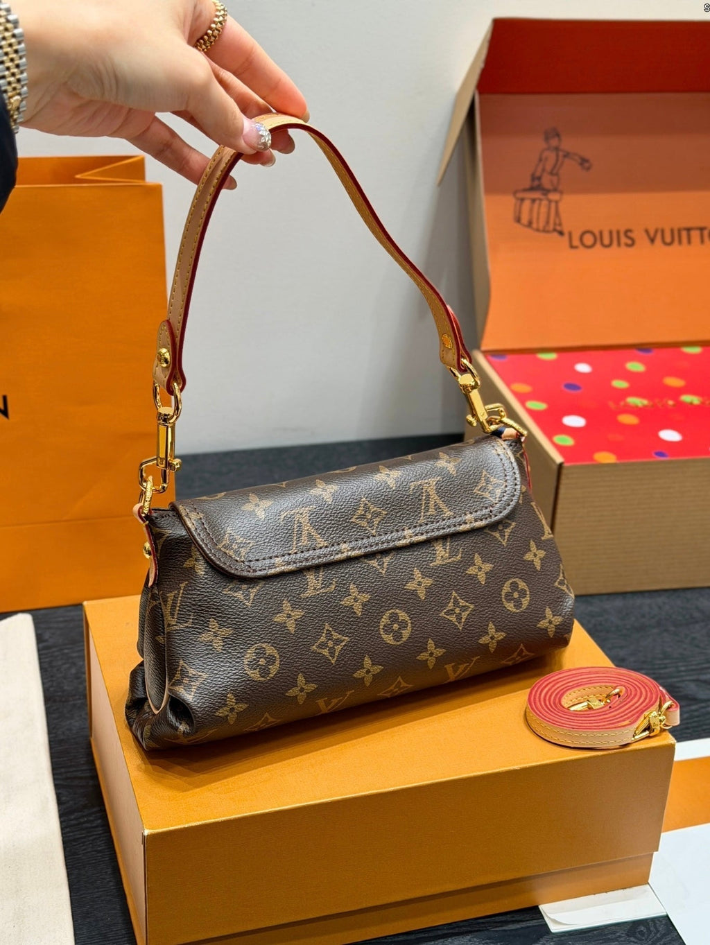 LV Pochette Métis Monogram Canvas Handle Crossbody Bag with Leather Trim and Shoulder Strap - Brown product image 2,