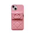 CC iPhone Case with Wallet and Strap Pink product image 1, provided for visual reference and product detail review