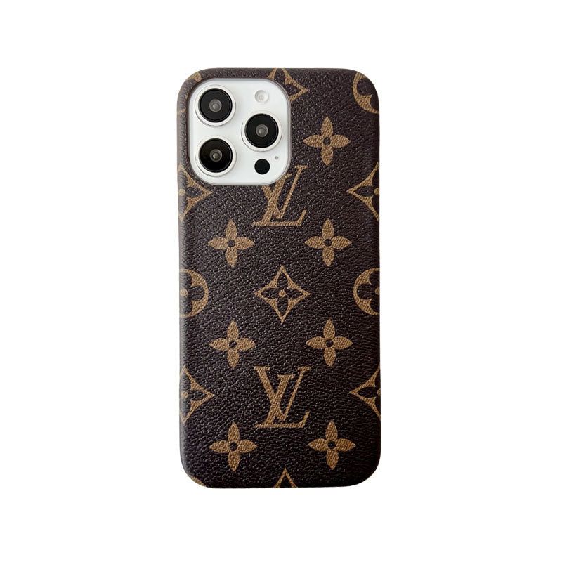 Classic Leather Monogram Phone Case for iPhone Large Print product image 1, provided for visual reference and product detail
