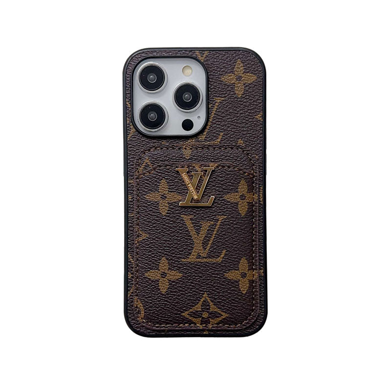 Classic Monogram iPhone Case with Card Holder -Large Print product image 1, provided for visual reference and product detail