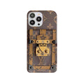 Monogram iPhone Case with Pouch Yellow Printing product image 1, provided for visual reference and product detail review