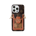 Monogram Dauphine iPhone Case with Card Holder and Strap Brown product image 1, provided for visual reference and product