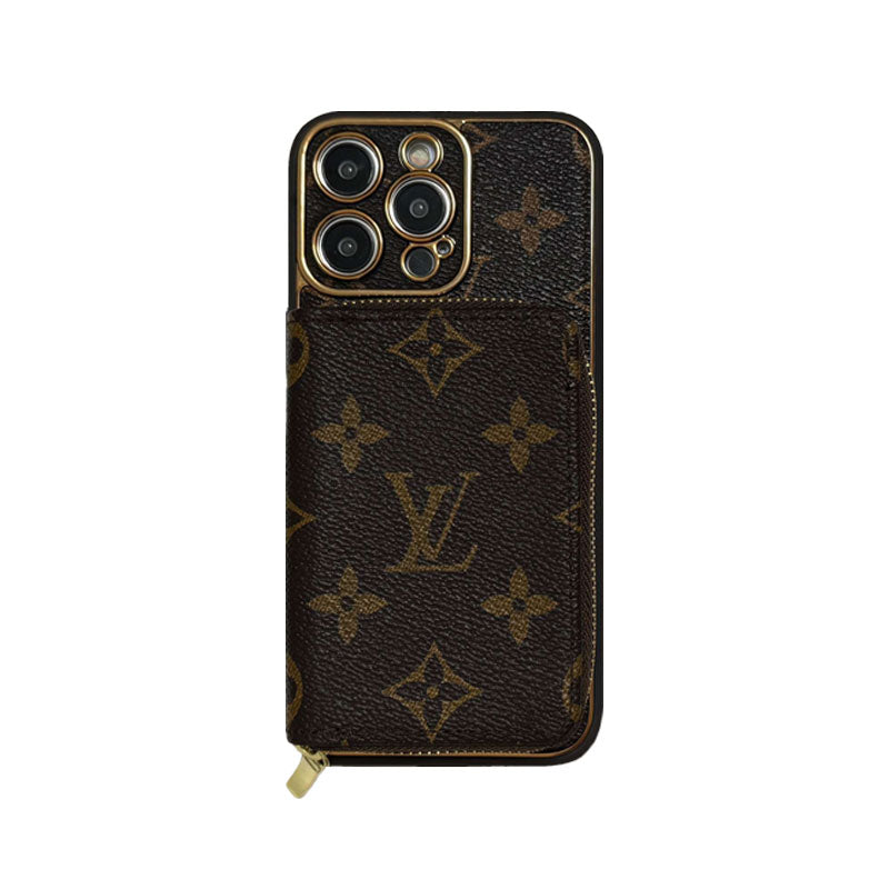 Monogram iPhone Case with Wallet Brown Large Print product image 1, provided for visual reference and product detail review