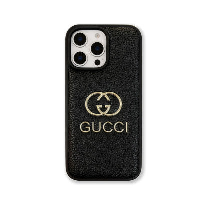 Leather GG Phone Case product image 1, provided for visual reference and product detail review