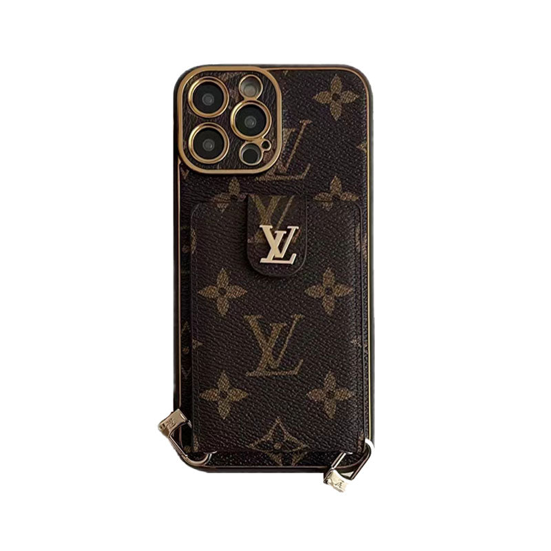 Monogram iPhone Case with Card Wallet and Strap product image 1, provided for visual reference and product detail review