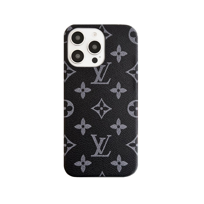 Classic Leather Monogram Phone Case for iPhone Large Print product image 1, provided for visual reference and product detail