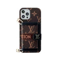 Monogram iPhone Case with Wallet and Strap Black product image 1, provided for visual reference and product detail review