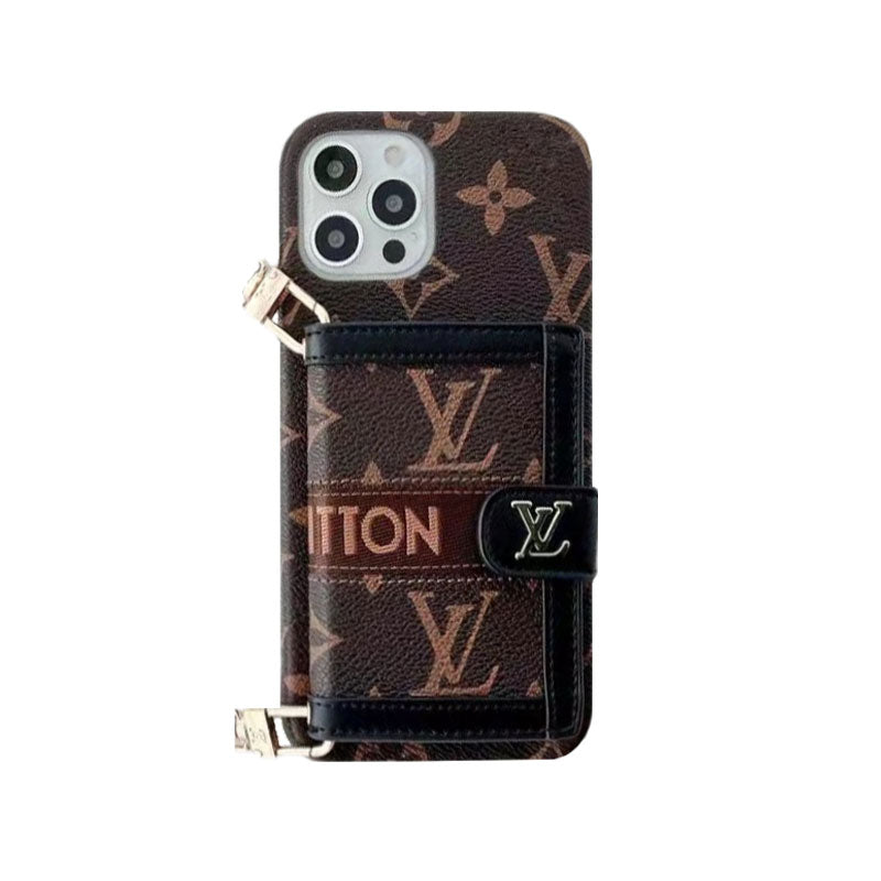 Monogram iPhone Case with Wallet and Strap Black product image 1, provided for visual reference and product detail review