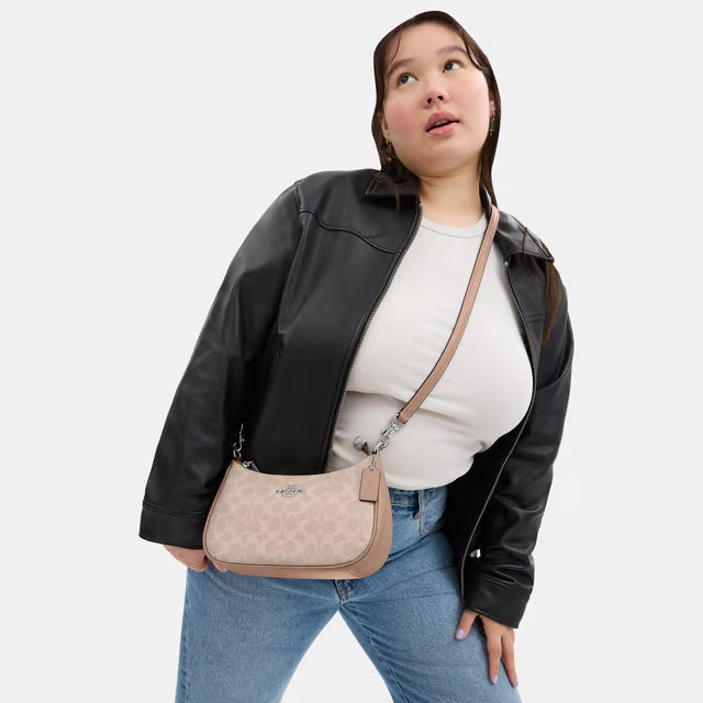 Coach Teri Shoulder Bag - Brown & Beige product image 7, provided for visual reference and product detail review