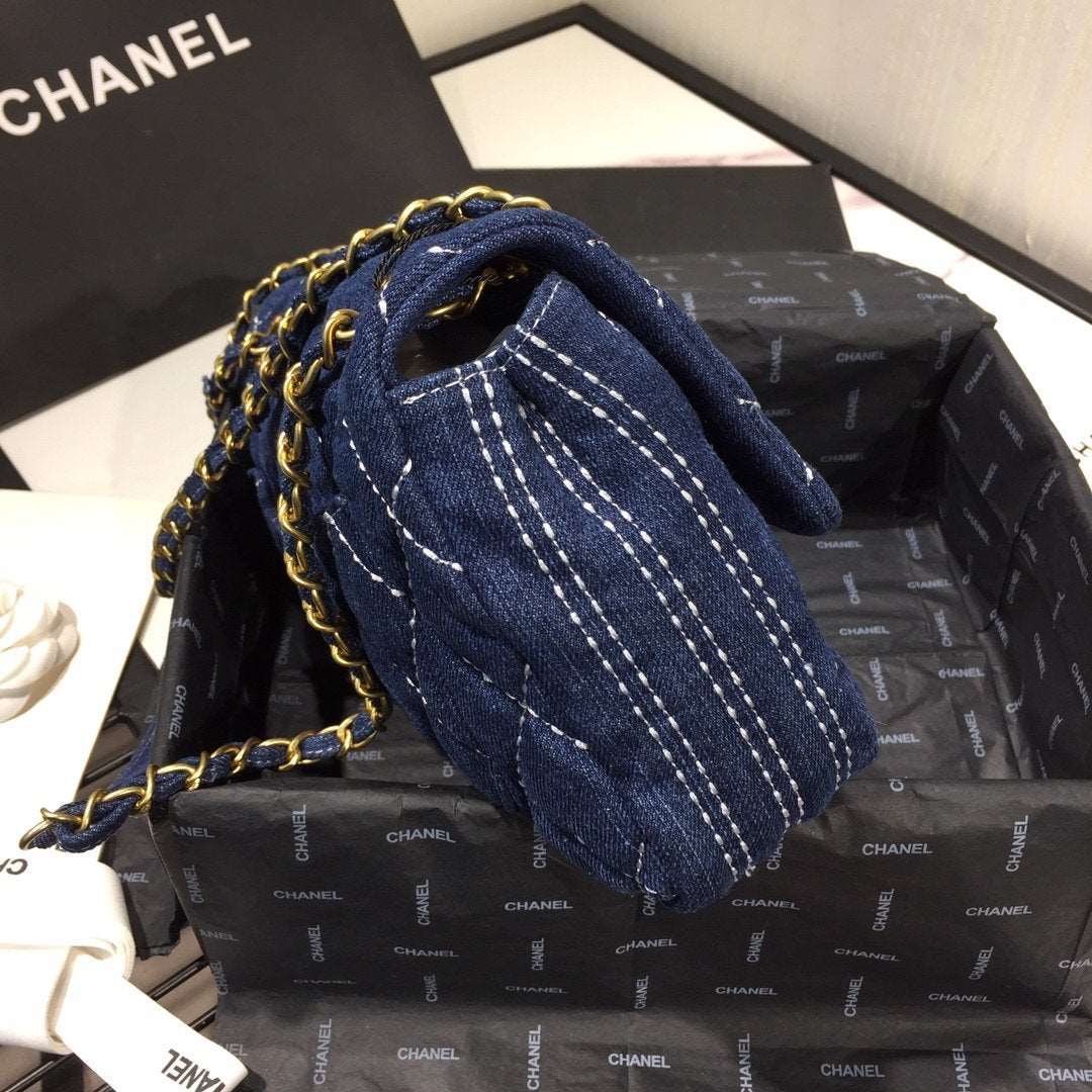 Chanel Denim Quilted Flap Bag product image 6, provided for visual reference and product detail review