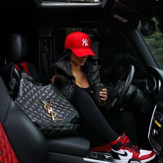 Saint Laurent Icare Maxi Shopping Bag in Quilted Lambskin - Black product image 2, provided for visual reference and product