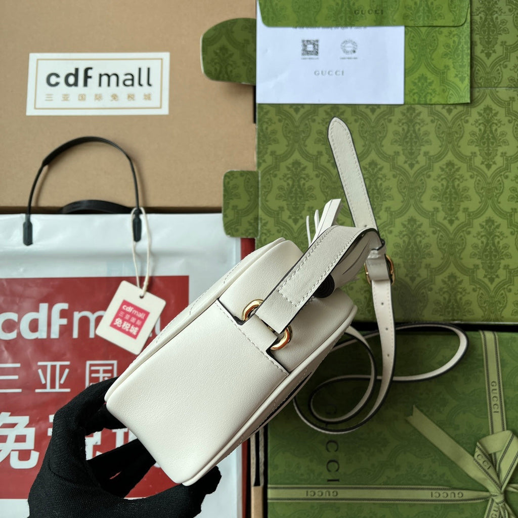 Gucci Blondie Small Shoulder White Leather Bag product image 2, provided for visual reference and product detail review