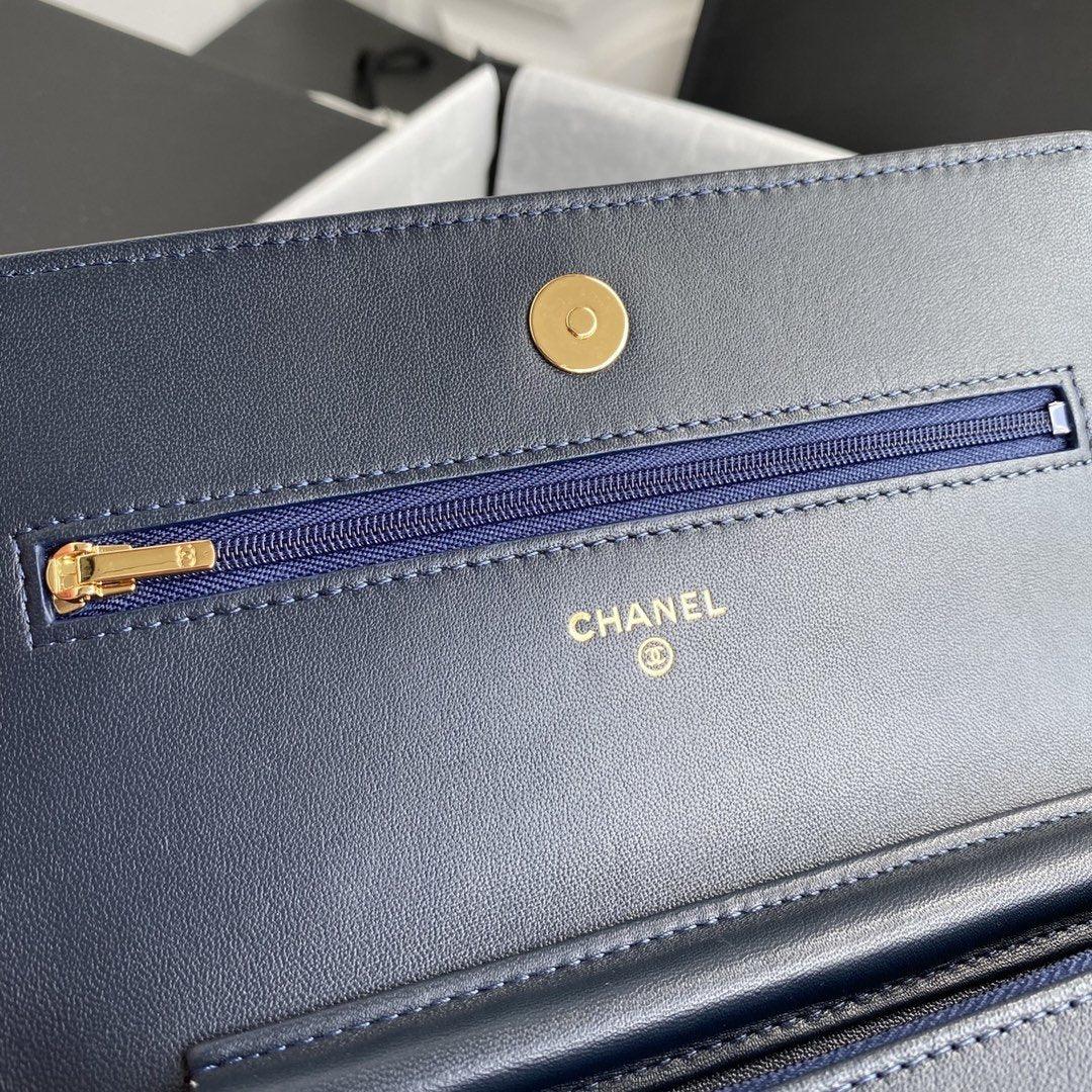 Chanel Wallet On Chain WOC Blue product image 8, provided for visual reference and product detail review