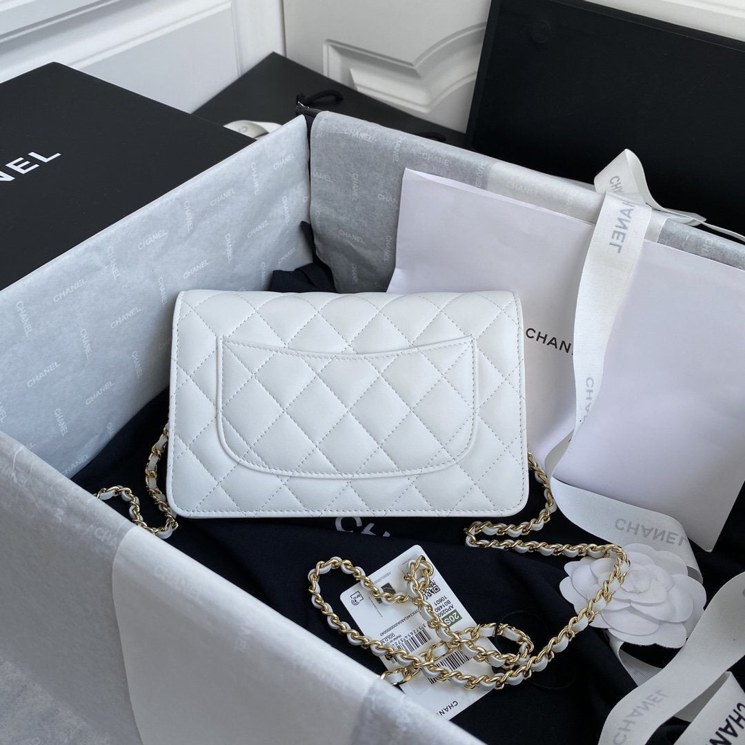 Chanel Wallet On Chain WOC White product image 2, provided for visual reference and product detail review