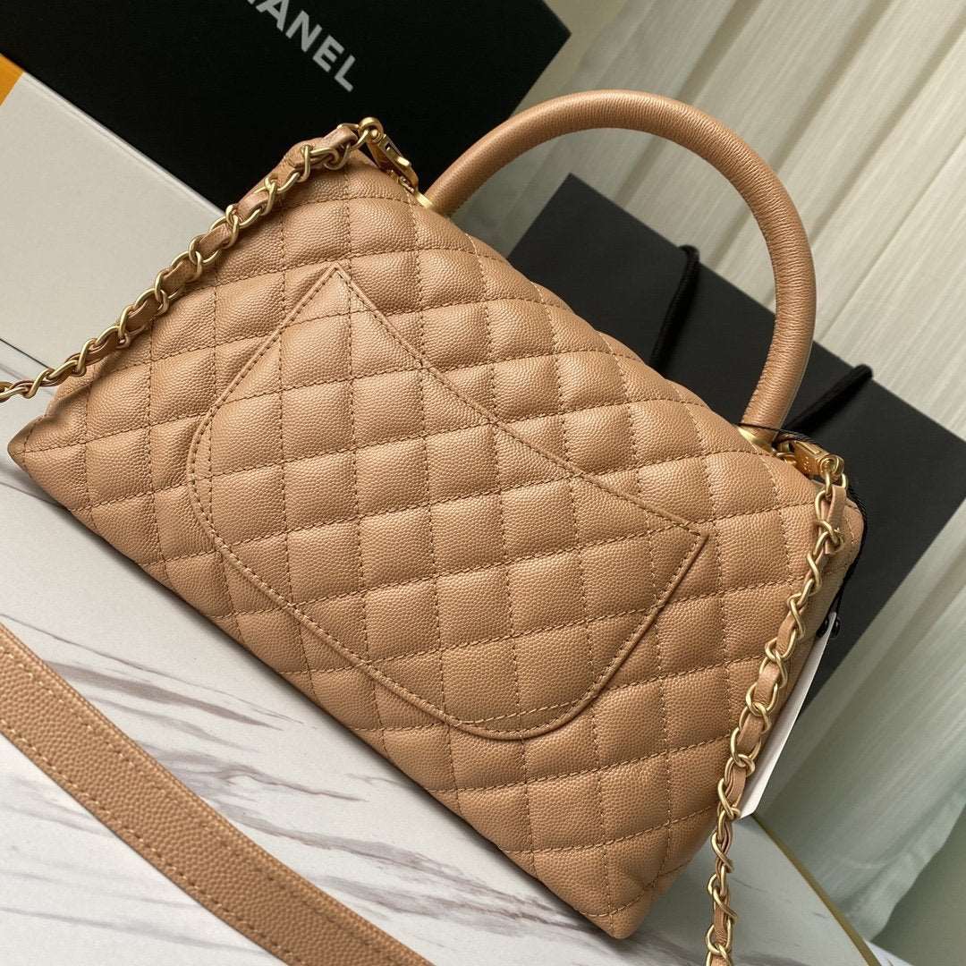 Chanel Flap Bag with Handle Beige product image 2, provided for visual reference and product detail review