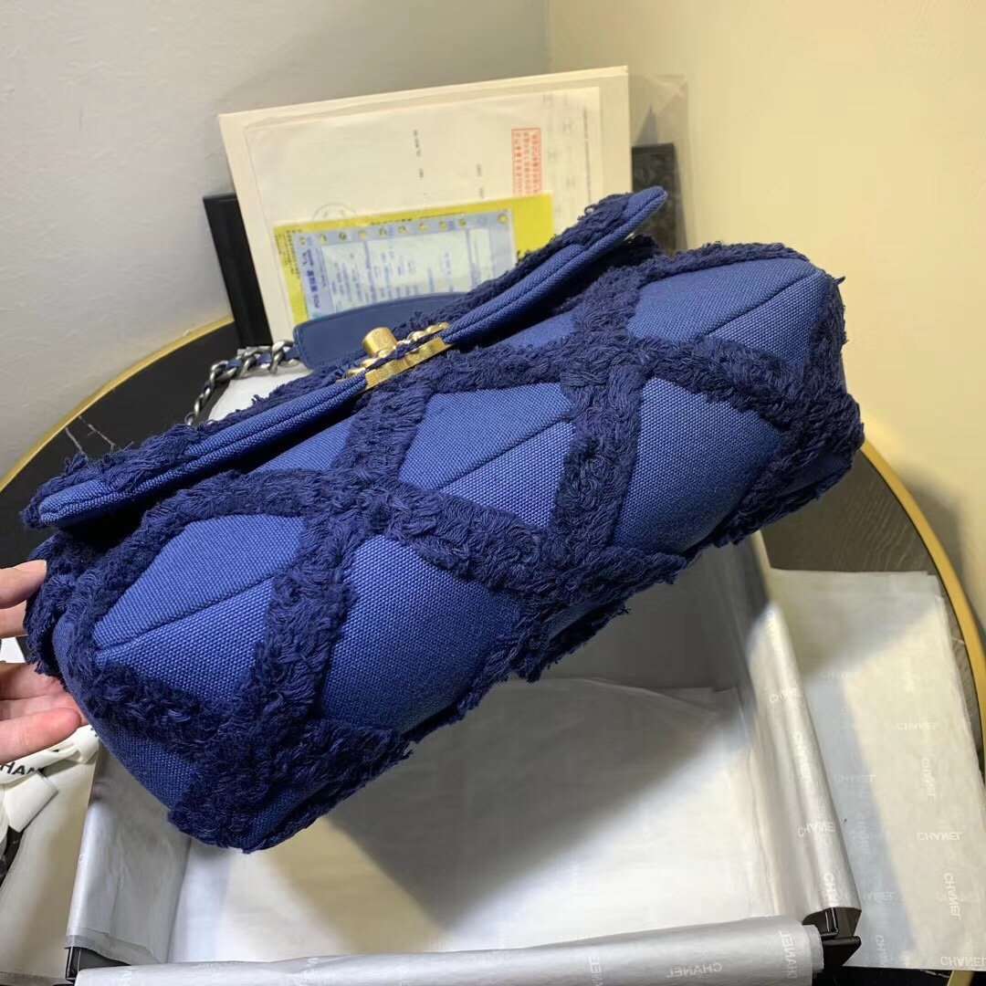 Chanel 19 Denim Medium Flap Bag - Blue product image 2, provided for visual reference and product detail review