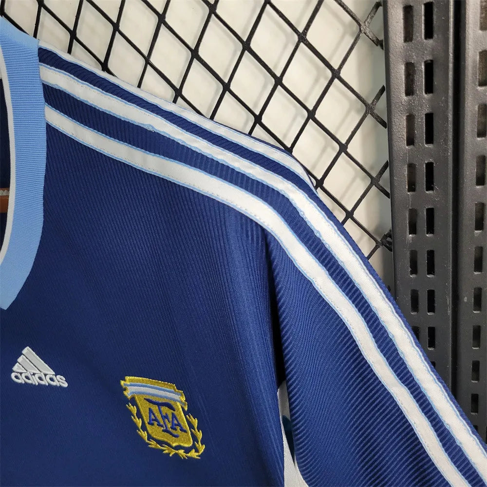 Argentina Retro Jersey 1998 Away Football Soccer Shirt product image 3