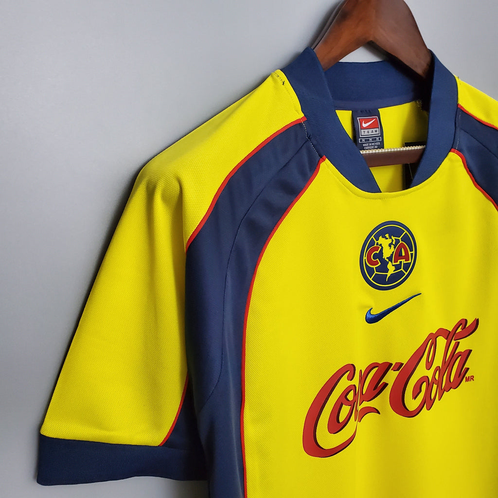 Retro Club America Jersey 2001-02 Home Yellow Football Kit product image 5