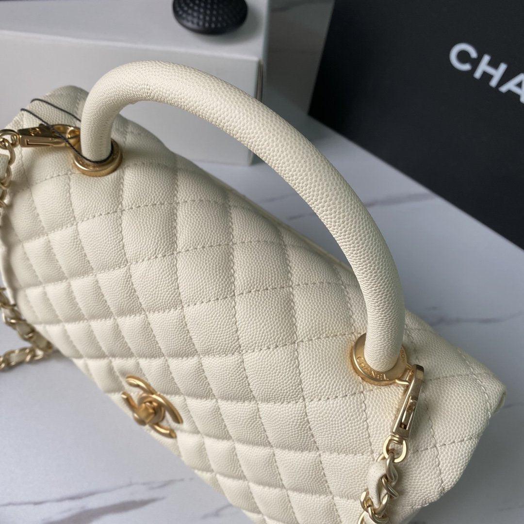 Flap Bag with Top Handle - White product image 3, provided for visual reference and product detail review