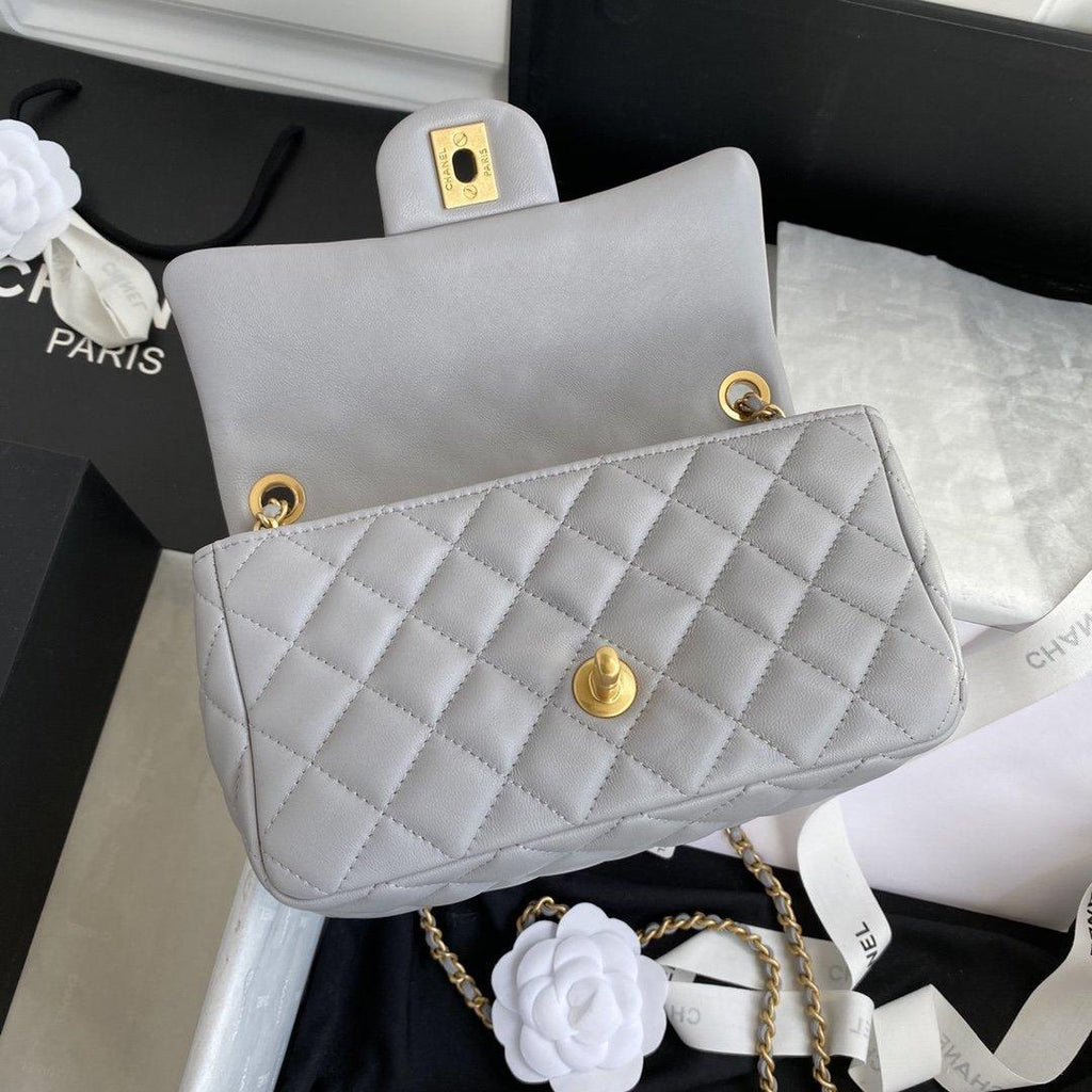Chanel Pearl Crush Mini Flap Bag Gray product image 5, provided for visual reference and product detail review