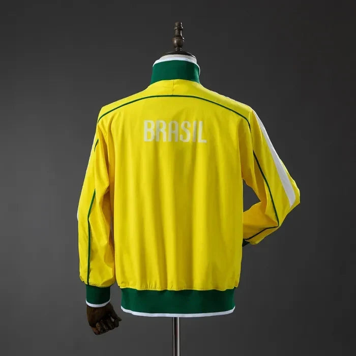 Brazil Windbreaker 2010-11 Yellow Football Kit Soccer Jersey product image 4