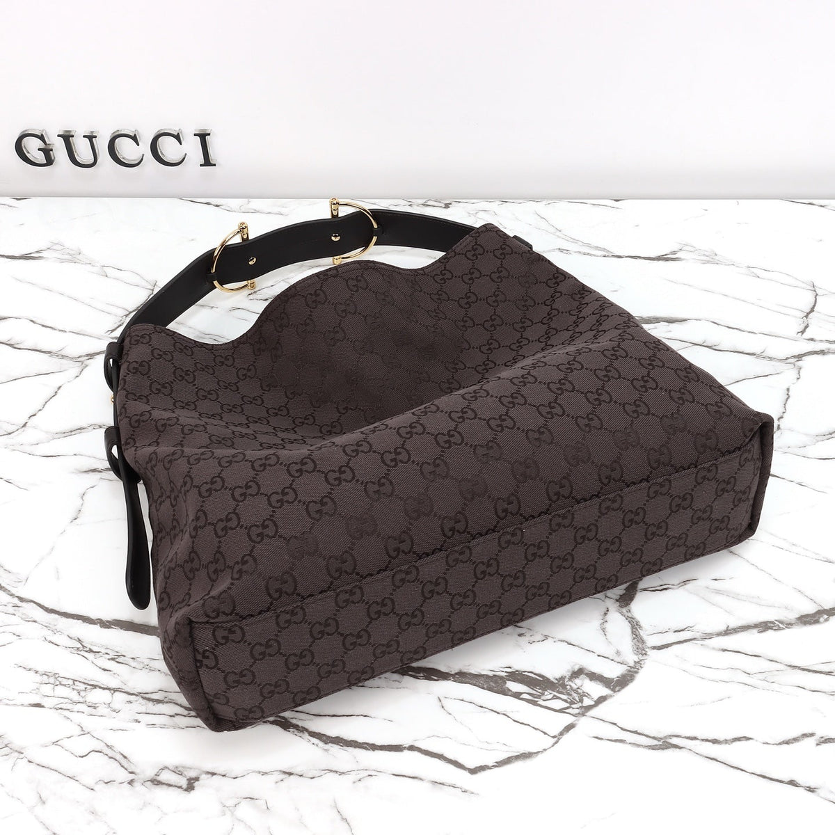 Gucci Beatrix Tote Brown and Dark Brown Original GG Canvas product image 7, provided for visual reference and product detail