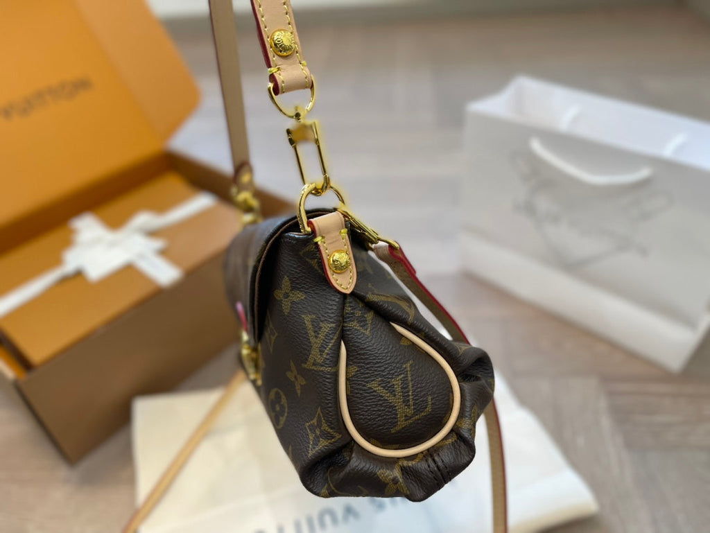 LV Pochette Métis Monogram Canvas Handle Crossbody Bag with Leather Trim and Shoulder Strap - Brown product image 3,