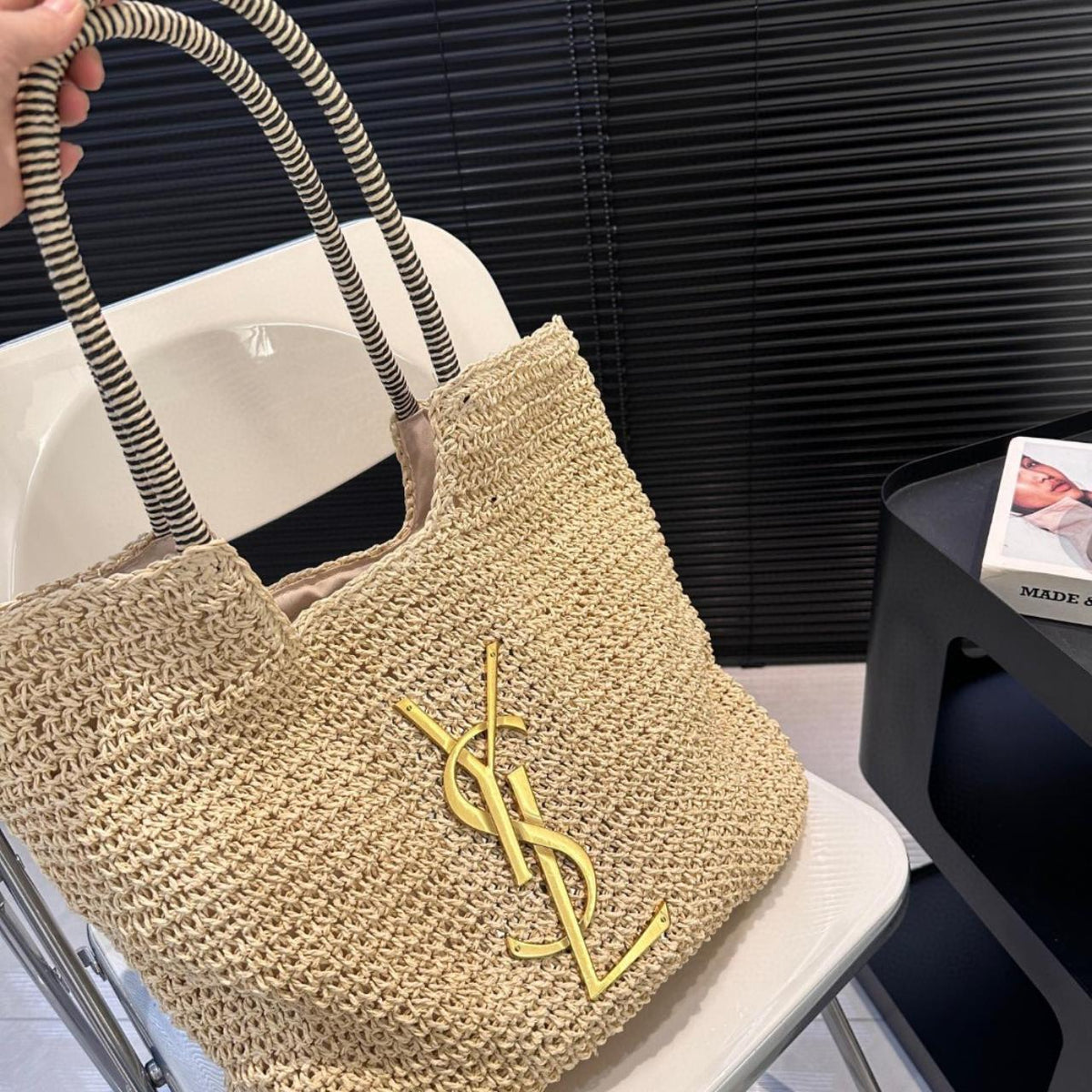 Saint Laurent YSL Raffia Bag product image 1, provided for visual reference and product detail review