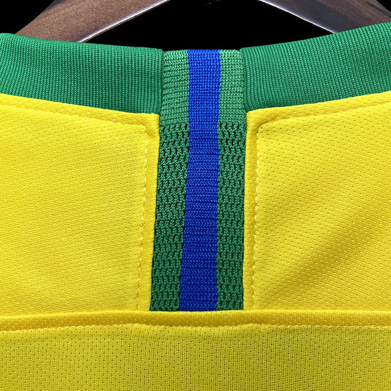 Brazil Home Jersey 2018 Retro Football Kit Soccer Shirt product image 4