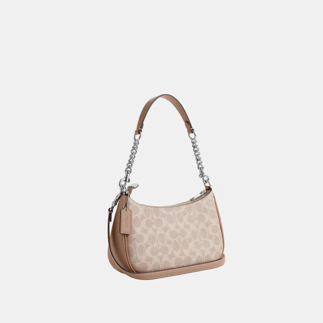 Coach Teri Shoulder Bag - Brown & Beige product image 6, provided for visual reference and product detail review