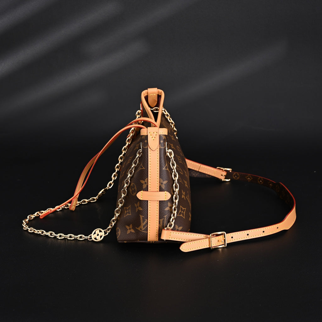 Louis Vuitton Carryall BB Monogram Canvas Shoulder Bag – Classic Brown (M13014) product image 8, provided for visual