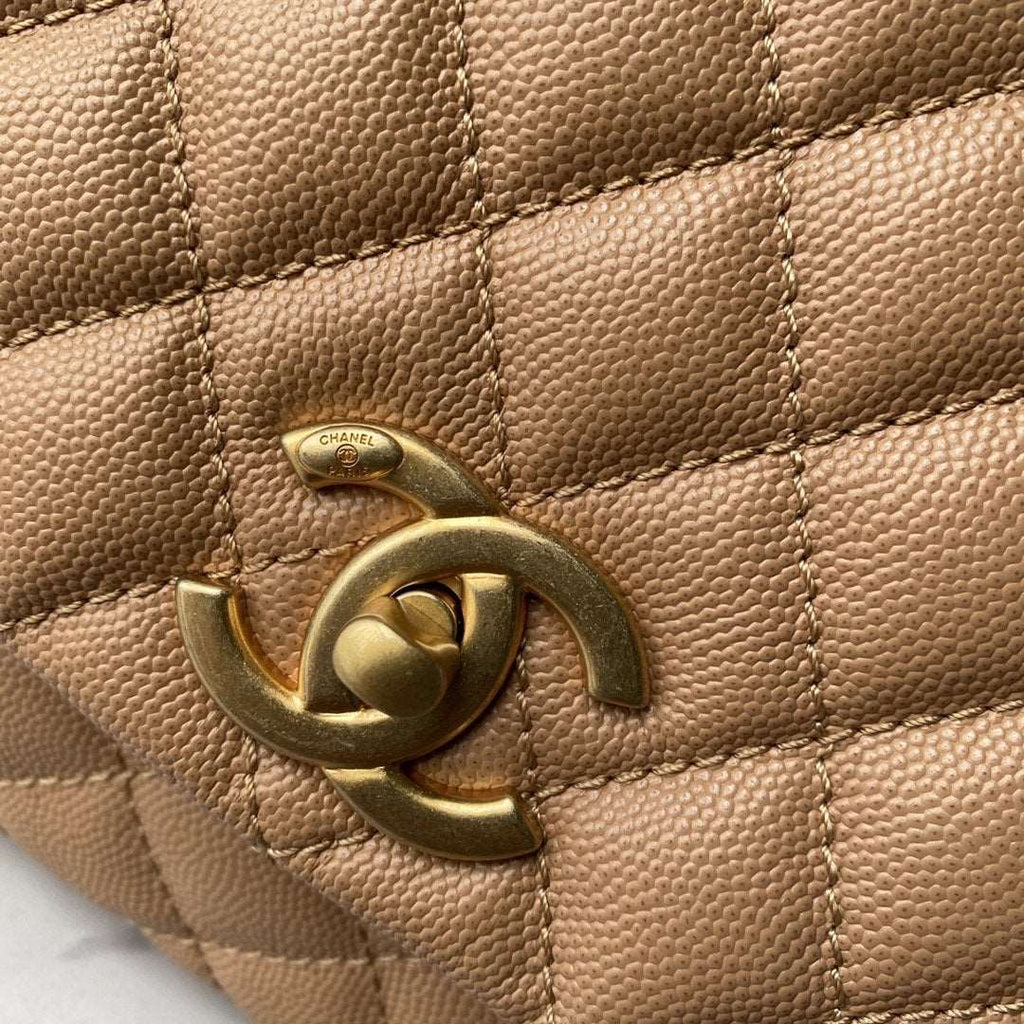 Chanel Flap Bag with Handle Beige product image 8, provided for visual reference and product detail review