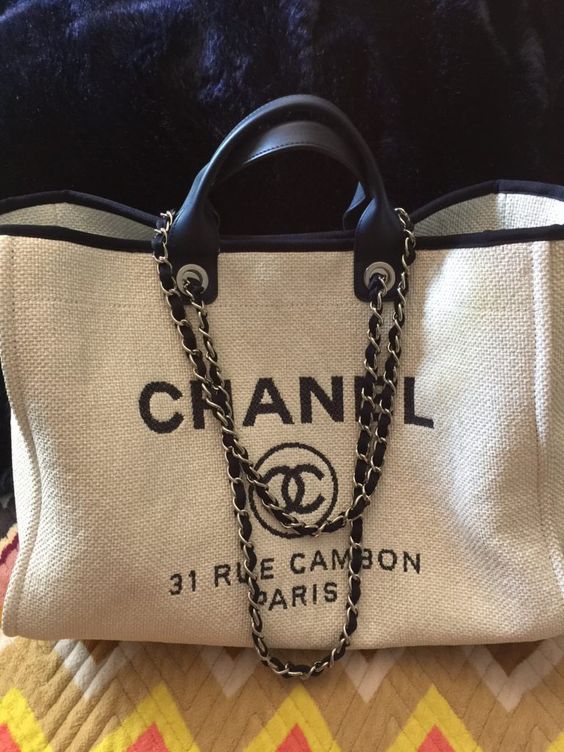 Chanel Deauville Tote Bag - White product image 2, provided for visual reference and product detail review