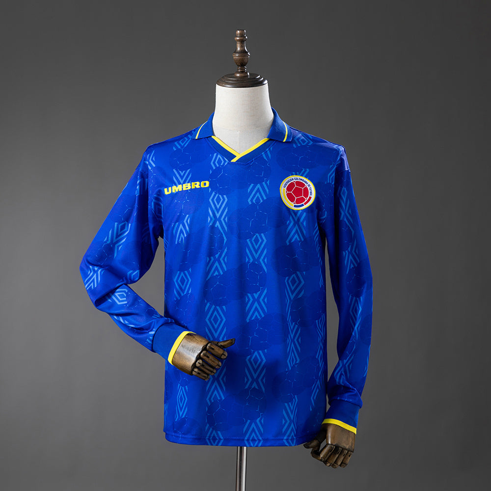 Colombia Away Jersey 1994 Retro Long Sleeves Football Kit
