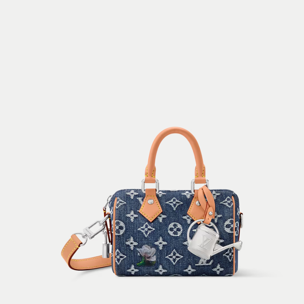 LV Speedy 18 Bandoulière Handbag - Blue product image 1, provided for visual reference and product detail review