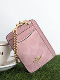Coach Card Holder Powder Pink product image 1, provided for visual reference and product detail review