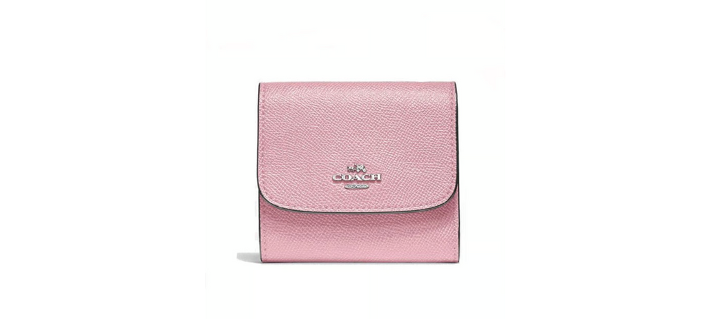 Coach Leather Small Wallet in Pink product image 1, provided for visual reference and product detail review