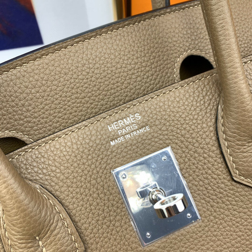 Hermes Birkin 30 Togo Etoupe Bag Silver Hardware Handbags (11.8in30cm) - Grey product image 8, provided for visual reference
