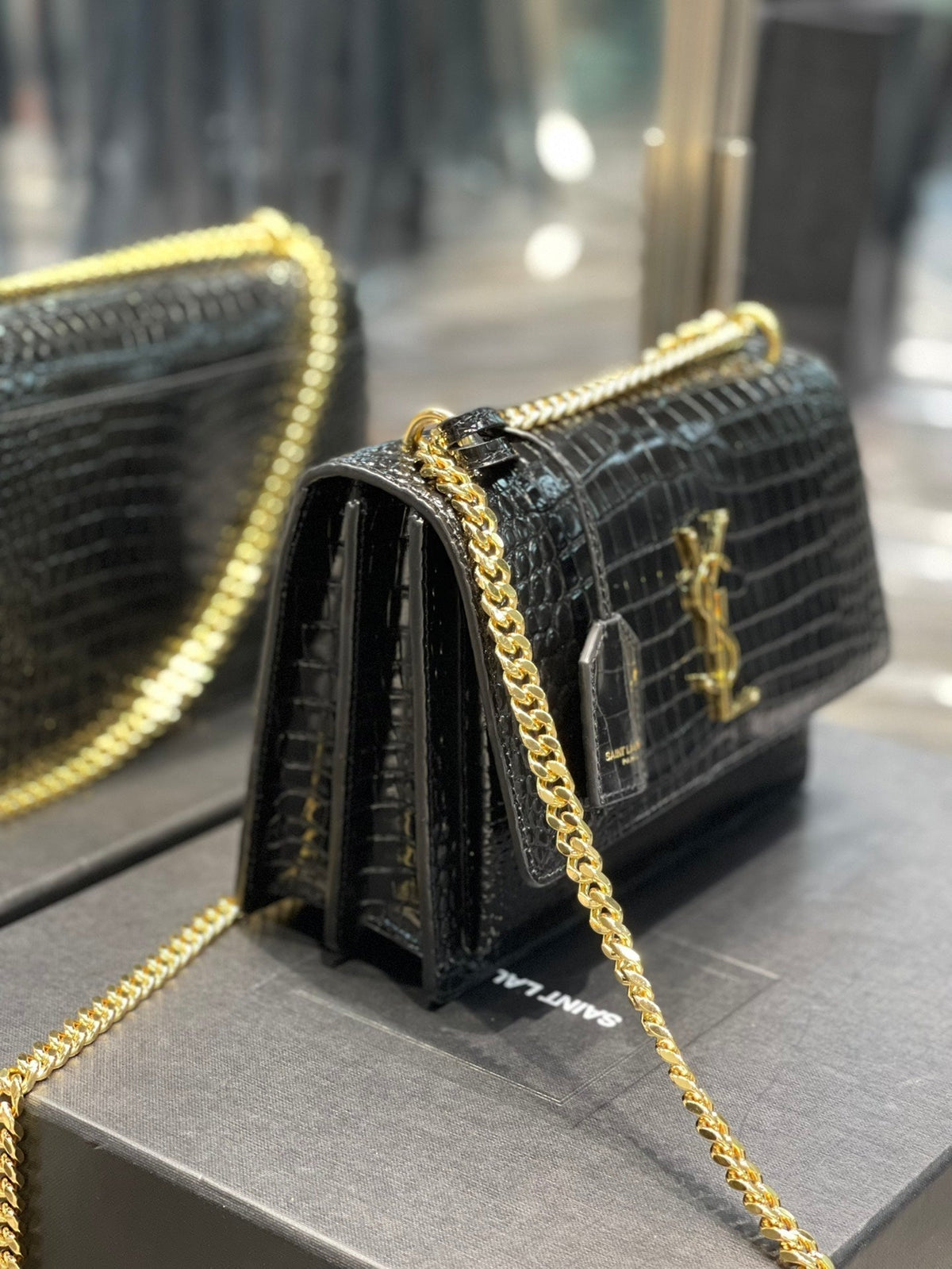 YSL Sunset Bag Small - Black product image 2, provided for visual reference and product detail review