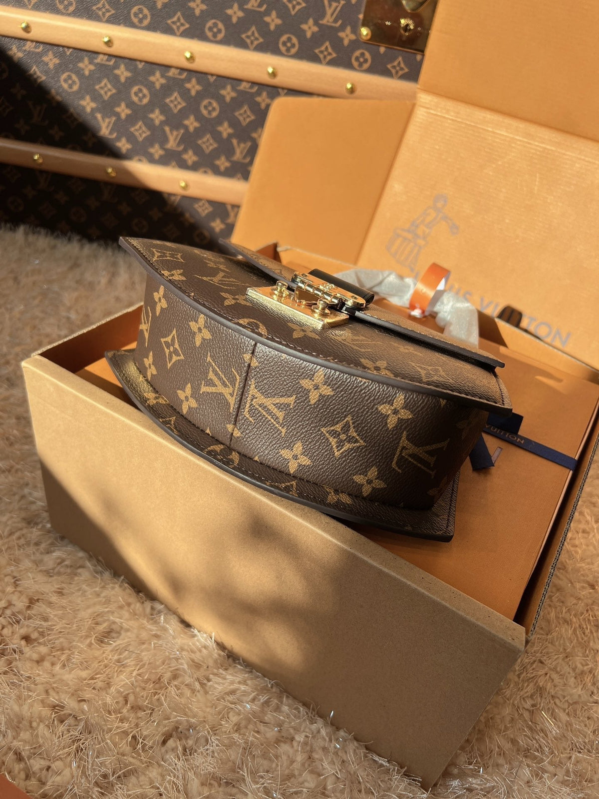 LV Pochette Metis Monogram Reverse Canvas Handle Crossbody Bag with Leather Trim and Shoulder Strap product image 5,