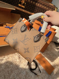 LV OnTheGo PM Monogram Reverse Canvas Tote Handle Bag with Leather Trim and Shoulder Strap product image 1, provided for