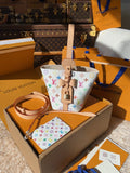 LV Neverfull MM Multicolor Monogram Canvas Tote Handle Bag with Leather Trim and Pouch product image 1, provided for visual