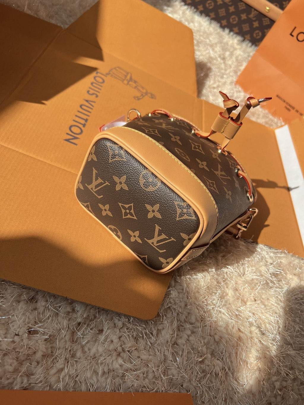 LV Nano Noé Monogram Canvas Mini Bucket Bag product image 3, provided for visual reference and product detail review
