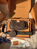 LV Multi Pochette Accessoires Monogram Canvas Crossbody Shoulder Bag with Two Pouches and Round Coin Purse product image 1,